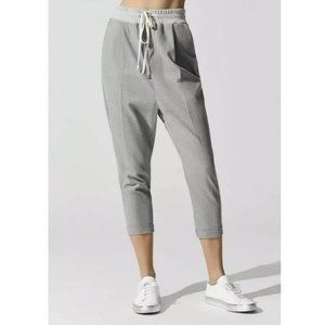 Twenty Montreal - Cropped Heather Gray Pinstriped Track Pants